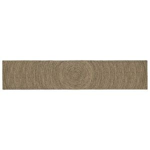vidaXL Teritorijas paklāji Dabiska un melna 60 x 400 cm Džuta