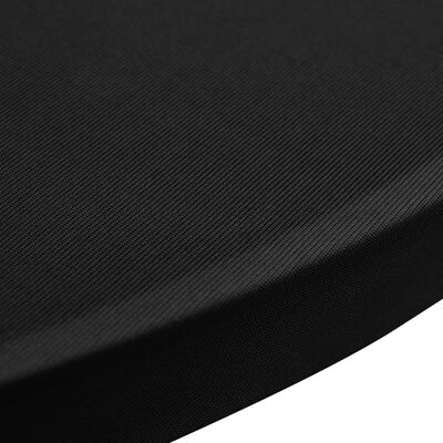 vidaXL galda pārvalki, 4 gab., Ø 70 cm, melns elastīgs audums