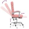 vidaXL biroja masāžas krēsls, rozā mākslīgā āda