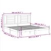 vidaXL gulta bez matrača, 200x200 cm, priedes masīvkoks