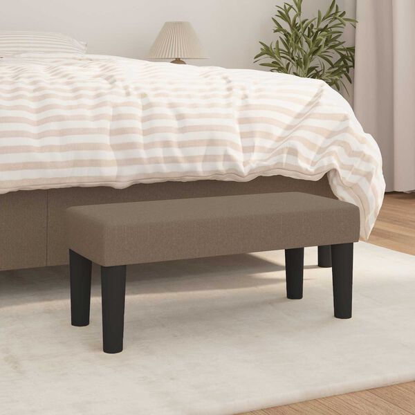 vidaXL sols, pelēkbrūns, 70x30x30 cm, audums