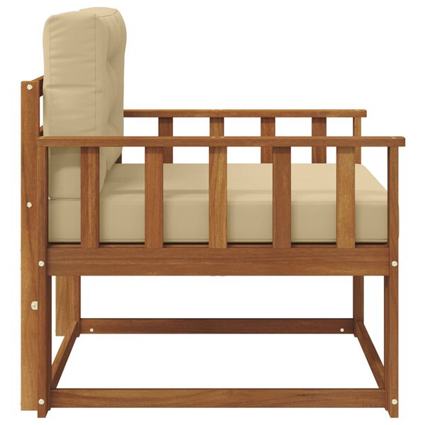 vidaXL Āra vidējā dīvāns Cietā akācijas koks Dabiska