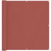 vidaXL Balkona ekrāns Sarkanbrūns 110 x 200 cm Oksforda audums