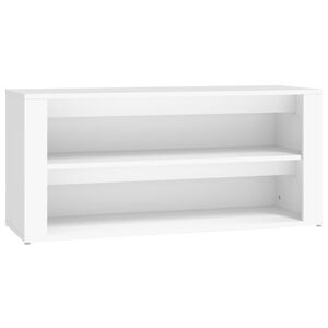 vidaXL apavu plaukts, balts, 100x35x45 cm, inženierijas koks