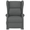 vidaXL masāžas krēsls, paceļams, tum&scaron;i pelēks audums
