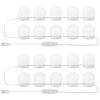 vidaXL Spoguļu gaismas 2 pcs Balts 4.5 x 4.5 x 4.8 cm Plastmasa