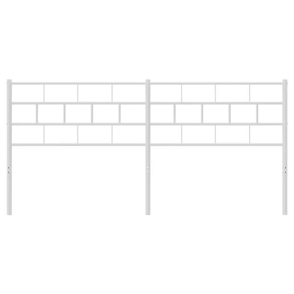 vidaXL gultas galvgalis, balts, 193 cm