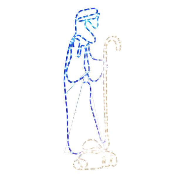 vidaXL Ziemassvētku figūra, gans un jērs, 168 LED, 102,5x35 cm