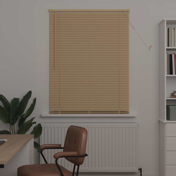 vidaXL Venēcijas žalūzija Gai&scaron;i brūna ar rakstu 150 x 70 cm PVC