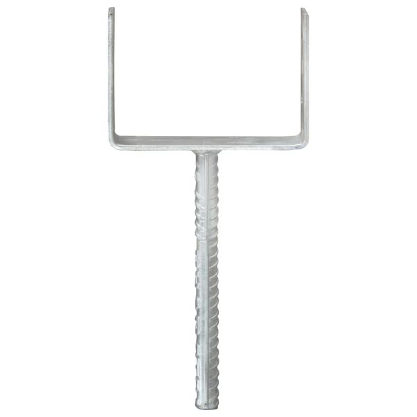 vidaXL žogu stiprinājumi, 6 gab., sudraba krāsa, 12x6x30 cm, tērauds