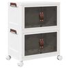 vidaXL Glabā&scaron;anas kaste ar riteņiem 2 līmeņu, 28 L, 48,5x29,5x59,5 cm