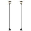 vidaXL Lampa staba komplekts 2 gab. Melns 16 x 16 x 156 cm