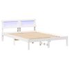 vidaXL Gultas rāmis Balts 120 x 200 cm Ciets priedes koks