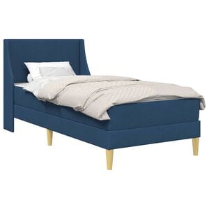 vidaXL Gultas rāmis ar matraci Zila 80x 200 cm Poliesters