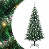 vidaXL Mākslīgais LED Ziemassvētku eglīte Zaļa 180 cm PVC un metāls