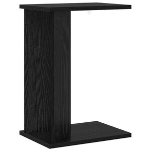 vidaXL Papildu galdiņ&scaron; Melns ozolkoks 35 x 25 x 50 cm