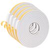 vidaXL Pa&scaron;līpo&scaron;a putas lente 4 pcs Balts 15mm x 5m CR putuplasts