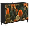 vidaXL Puse ZAANDAM Melns ozols 102 x 33 x 76 cm Inženierijas koks