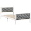 vidaXL Gultas rāmis Gai&scaron;i pelēks 100 x 200 cm Ciets priedes koks