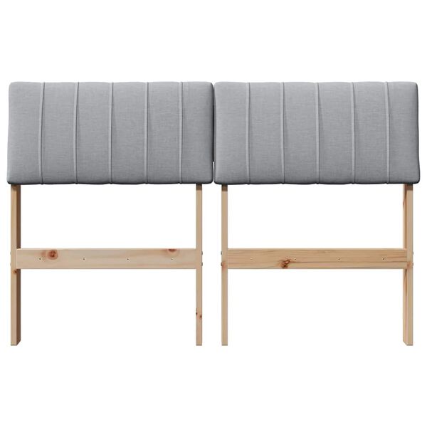 vidaXL Mīkstināts gultas galvgalis Gaiši pelēks 120 cm