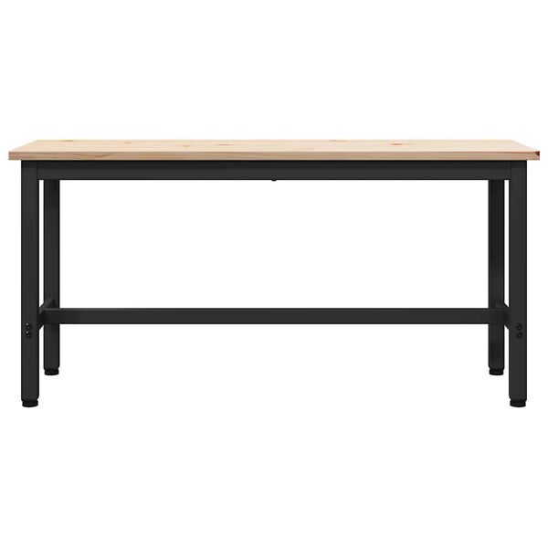 vidaXL Ēdamgalds Dabiska 100 x 32,5 x 49 cm Masīvkoka priede