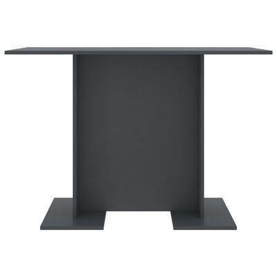 vidaXL virtuves galds, 110x60x75 cm, pelēks, skaidu plāksne