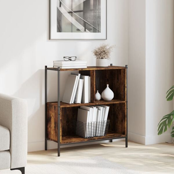 vidaXL grāmatplaukts, ozola krāsa, 72x28x77,5 cm, inženierijas koks