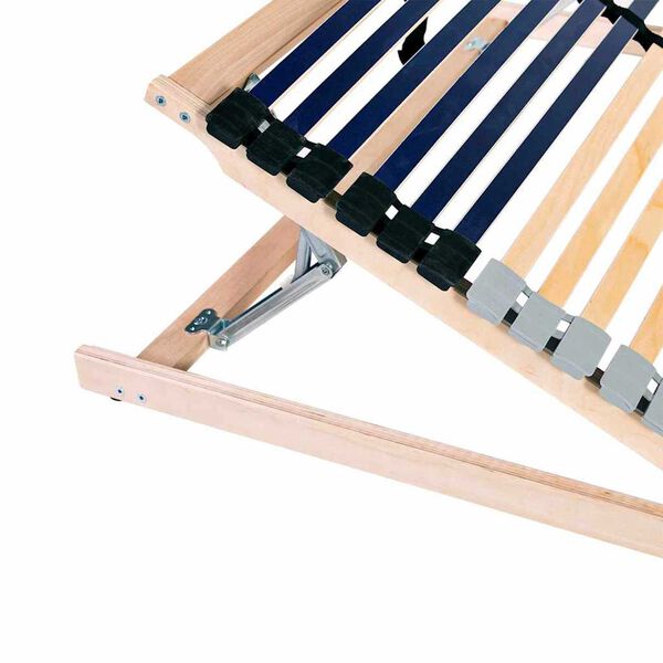 vidaXL Lamelu gultas pamatne Brūna 120 x 190 cm Cietais gobu koks