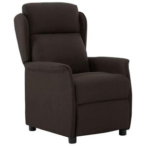 vidaXL Atzveltnes krēsls Tum&scaron;i brūna 66.5 x 94 x 101.5 cm Poliesters