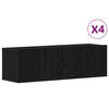 vidaXL TV skapī&scaron;u komplekts 4 pcs Melns ozolkoks 100 x 30 x 30 cm