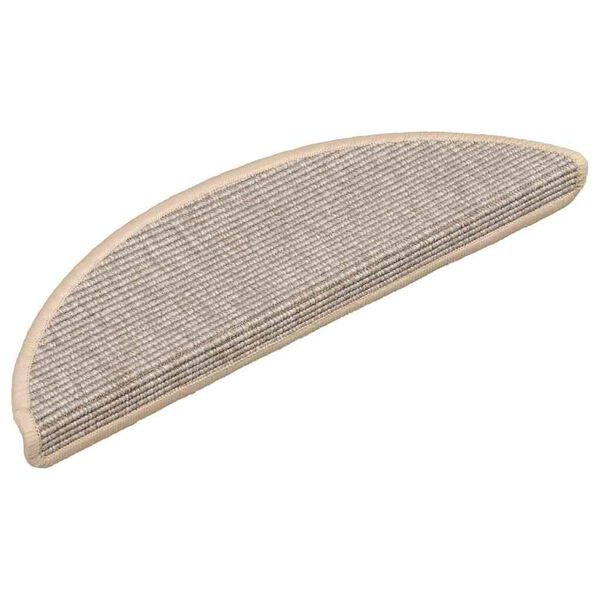 vidaXL kāpņu paklājiņi, 15 gab., 56x17x3 cm, sudraba krāsā, pusapaļi