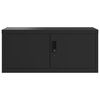 vidaXL dokumentu skapis, melns, 90x40x145 cm, tērauds