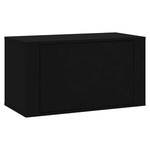 vidaXL sienas apavu skapītis, melns, 70x35x38 cm, inženierijas koks