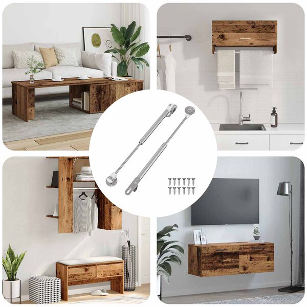 vidaXL Hidrauliskā gāzes atsperes 2 pcs Sudraba 280 x 17 x 16 mm