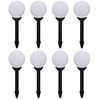 vidaXL āra lampas, 8 gab., LED, 15 cm, ar zemes mietiņiem