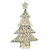 vidaXL Ziemassvētku eglīte 120 LED Silti balta 150 cm Rotangpalma