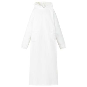 vidaXL Segas džemperis ar kapuci Balts M Fleeces un flaneļa