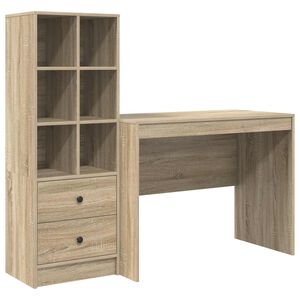 vidaXL Galds Sonoma ozols 145.5 x 50 x 127 cm 2 gab.