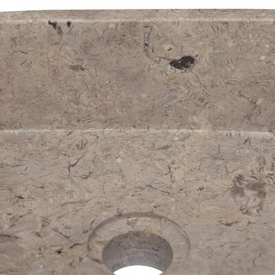 vidaXL izlietne, 30x30x13 cm, pelēks marmors
