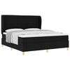 vidaXL Kastītes atsperu gulta Melns 200 x 180 cm audums