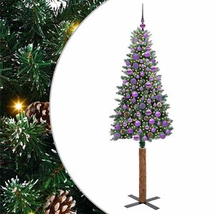 vidaXL Tievā Ziemassvētku Egle Zaļa 180 cm PVC un cietā priedes koks