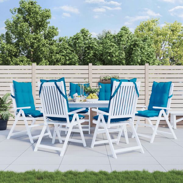 vidaXL dārza krēslu spilveni, 6 gab., gai&scaron;i zils oksforda audums