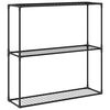 vidaXL 3-Tīkla Augu Statīvs Melns 100 x 32 x 102 cm Tērauds