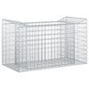 vidaXL Gabions pacelta gulta 50 x 100 x 60 cm Cinkota tērauda Sudraba