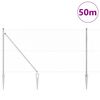 vidaXL Žoga āķis Sudraba 50 x 1 m (50 mm sieta) Tērauds