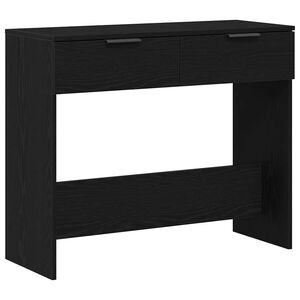 vidaXL Konsoles galds Melns ozolkoks 30 x 36 x 75 cm Inženierijas koks