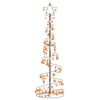 vidaXL LED ziemassvētku eglīte ar nieciņiem 120 LED silti balta 180 cm