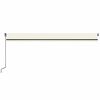 vidaXL izvelkama markīze ar LED, 600x350 cm, manuāla, krēmkrāsas