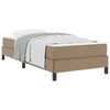 vidaXL Gultas rāmis ar matraci Kapučīno 90 x 200 cm audums