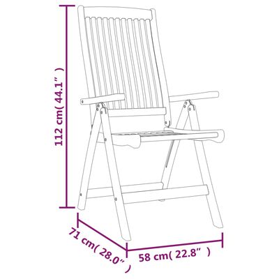 vidaXL saliekami dārza krēsli, 4 gab., eikalipta masīvkoks